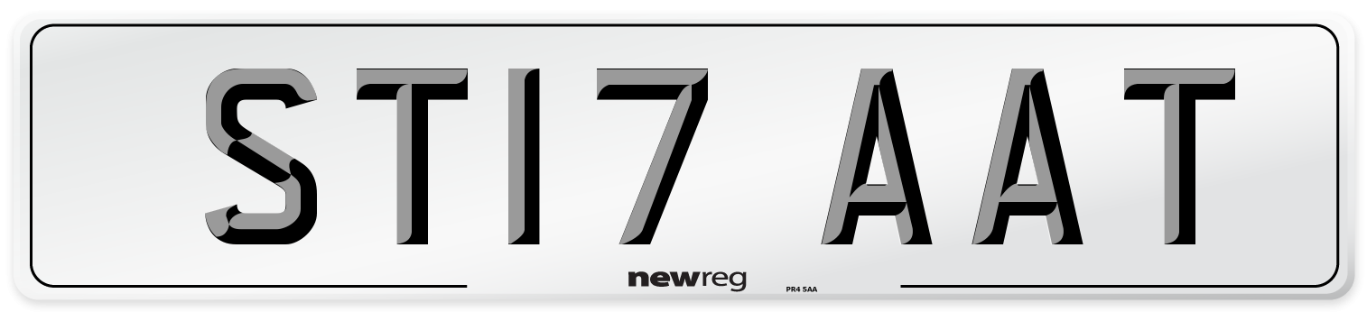 ST17 AAT Number Plate from New Reg